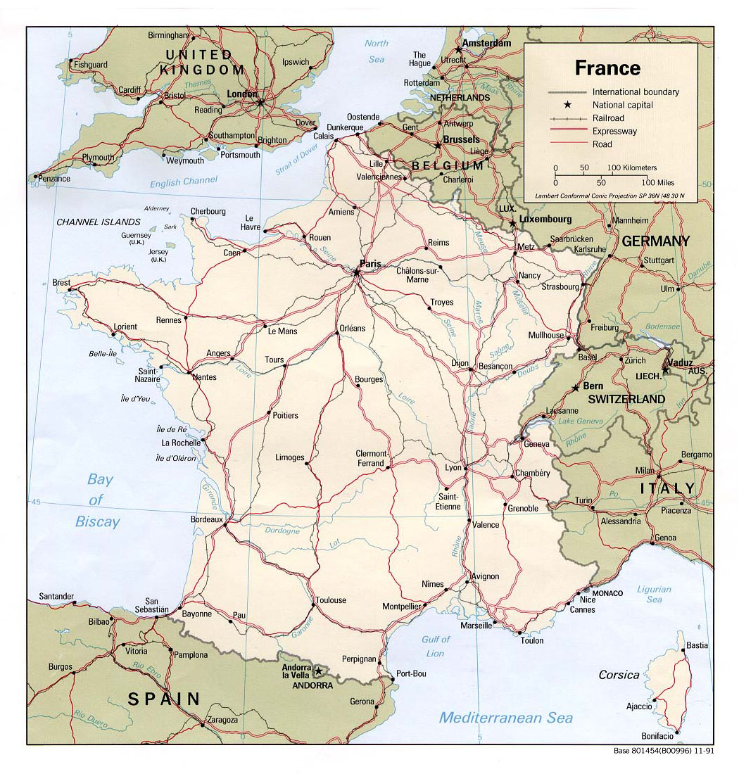 Політична карта Франції