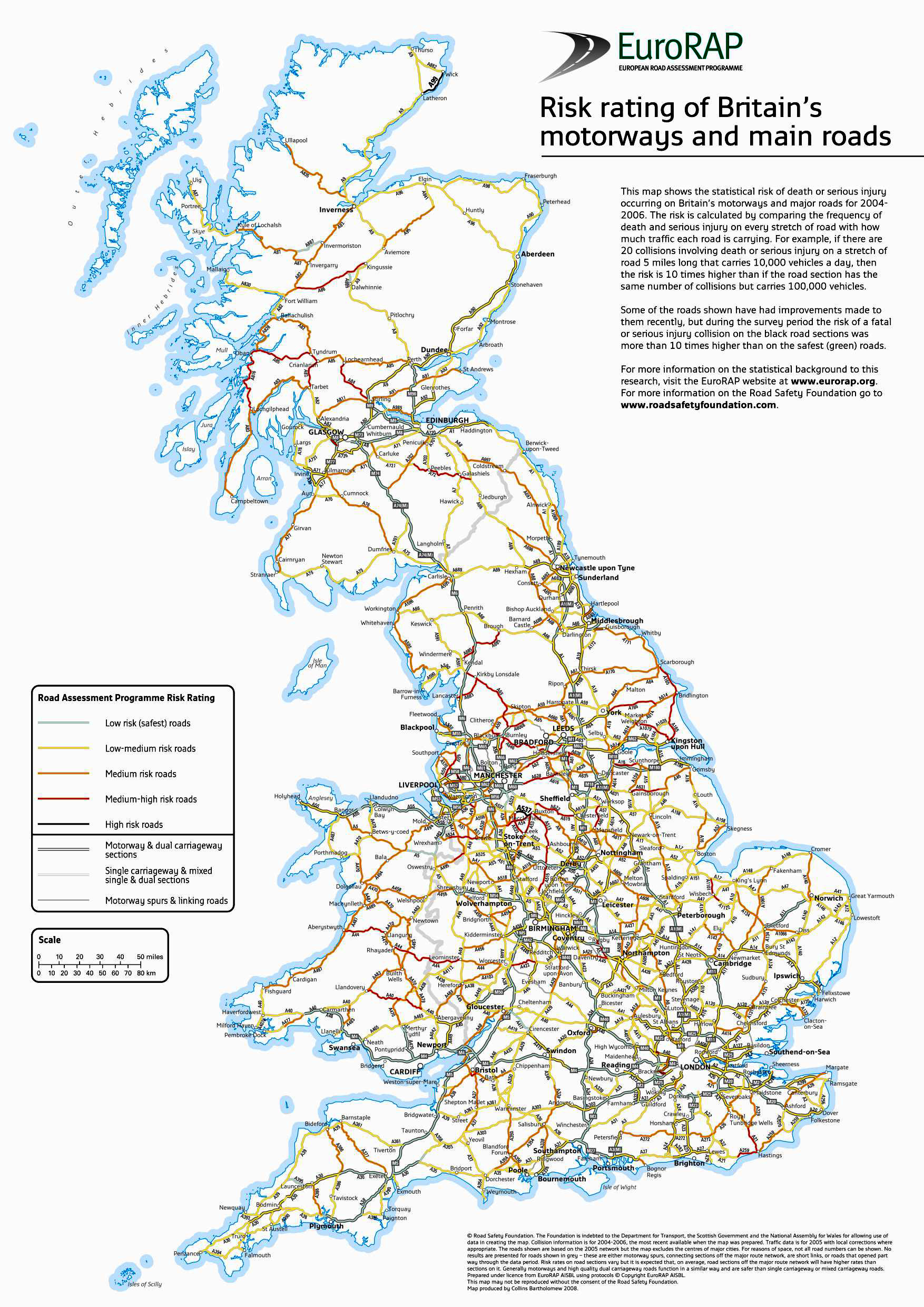 Карта автодорог Великобритании