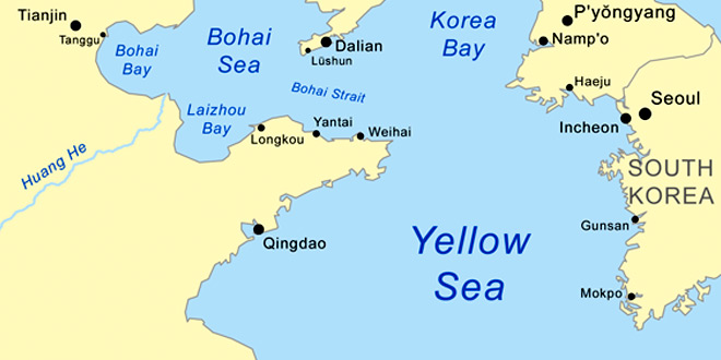 Желтое море фото
