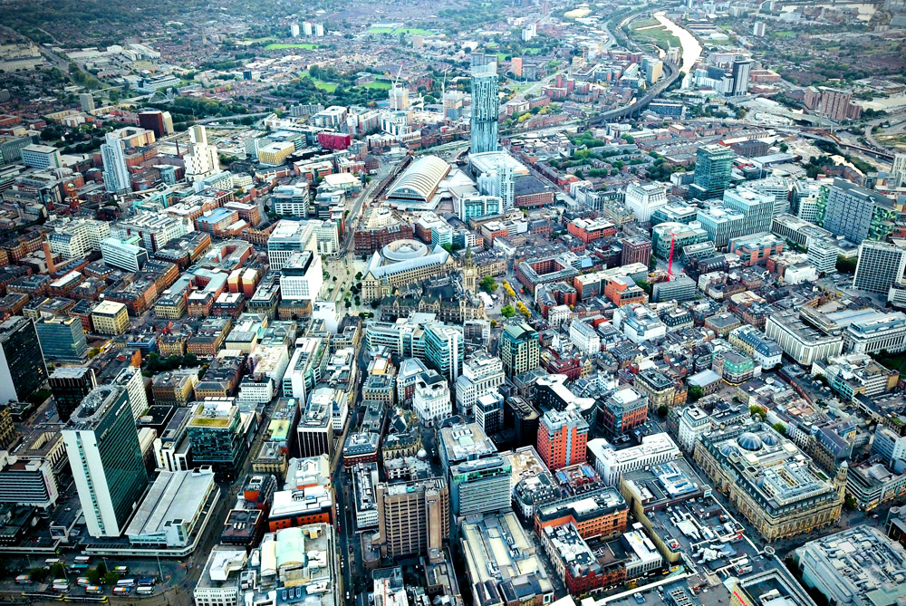 Вид сверху Манчестера
